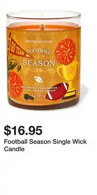 Bath & Body Works Football Season Single Wick Candle offer