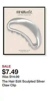 Ulta Beauty The Hair Edit Sculpted Silver Claw Clip offer