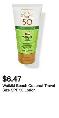 Bath & Body Works Waikiki Beach Coconut Travel Size SPF 50 Lotion offer