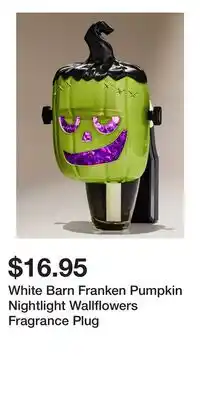 Bath & Body Works White Barn Franken Pumpkin Nightlight Wallflowers Fragrance Plug offer