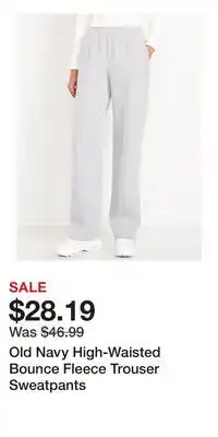 Old Navy Old Navy High-Waisted Bounce Fleece Trouser Sweatpants offer