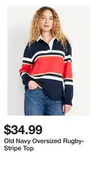 Old Navy Old Navy Oversized Rugby-Stripe Top offer