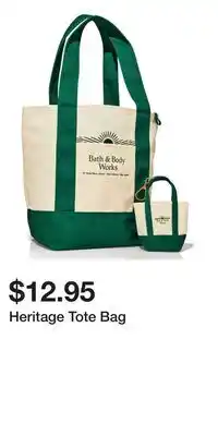 Bath & Body Works Heritage Tote Bag offer