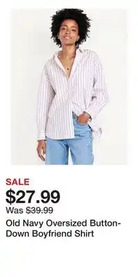 Old Navy Old Navy Oversized Button-Down Boyfriend Shirt offer