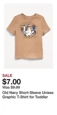 Old Navy Old Navy Short-Sleeve Unisex Graphic T-Shirt for Toddler offer
