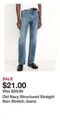 Old Navy Old Navy Structured Straight Non-Stretch Jeans offer