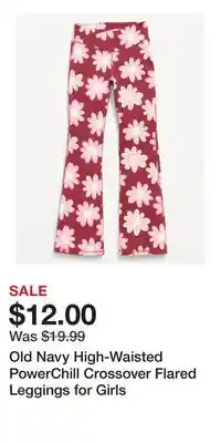 Old Navy Old Navy High-Waisted PowerChill Crossover Flared Leggings for Girls offer