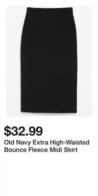 Old Navy Old Navy Extra High-Waisted Bounce Fleece Midi Skirt offer