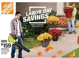 The Home Depot Ryobi 40V Blower 4.0Ah offer