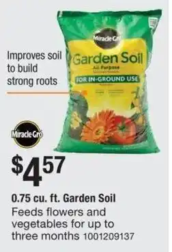 The Home Depot Miracle Gro Garden Soil 0.75 cu. ft. offer