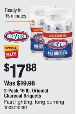 The Home Depot KINGSFORD Original Charcoal Briquets offer