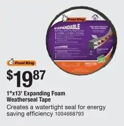 The Home Depot Expanding Foam Weatherseal Tape offer