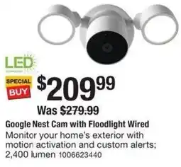 The Home Depot Google nest cam with floodlight wired offer