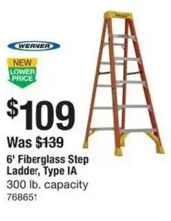 The Home Depot Fiberglass Step Ladder, Type IA offer