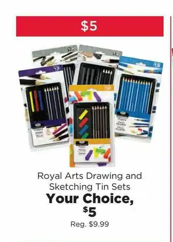 Craft Warehouse Royal Arts Drawing And Stkeching Tin Sets offer