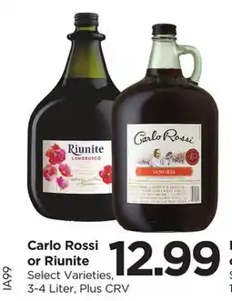 Food 4 Less Carlo Rossi or Riunite offer