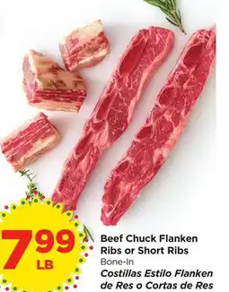 Food 4 Less Beef Chuck Flanken Ribs or Short Ribs offer