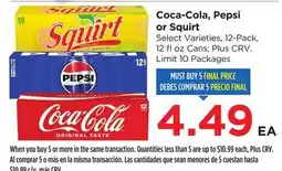 Food 4 Less Coca-Cola, Pepsi or Squirt offer