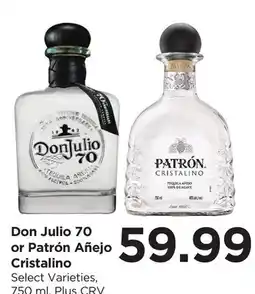 Food 4 Less Don Julio 70 or Patrón Añejo Cristalino offer