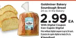 Food 4 Less Goldminer Bakery Sourdough Bread offer
