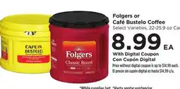 Food 4 Less Folgers or Café Bustelo Coffee offer
