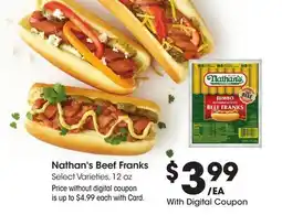 Ralphs Nathan's Beef Franks offer