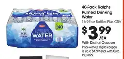 Ralphs 40-Pack Ralphs Purified Drinking Water offer