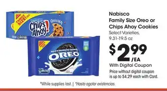 Ralphs Nabisco Family Size Oreo or Chips Ahoy Cookies offer