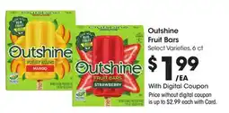Ralphs Outshine Fruit Bars offer
