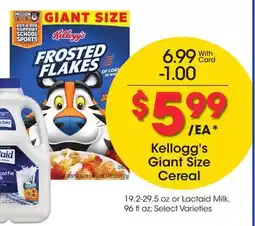 Ralphs Kellogg's Giant Size Cereal offer
