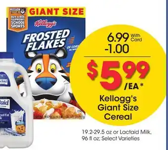 Ralphs Kellogg's Giant Size Cereal offer