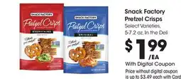 Ralphs Snack Factory Pretzel Crisps offer