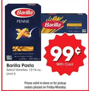 Ralphs Barilla Pasta offer