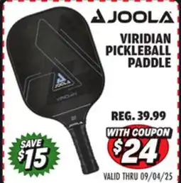 Big 5 Joola Viridian 12mm Pickleball Paddle offer