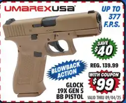Big 5 Umarex Glock 19X Gen 5 BB Pistol offer