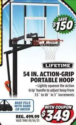 Big 5 Lifetime 54 Action Grip Portable Hoop offer