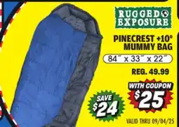 Big 5 Rugged Exposure Pinecrest +10° Mummy Bag offer