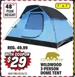 Big 5 Golden Bear Wildwood 3-Person Dome Tent offer