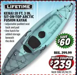 Big 5 Lifetime Kenai 10'3 Sit-On-Top Arctic Fusion Kayak offer