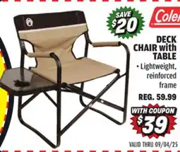 Big 5 Coleman Deck Chair with Table offer