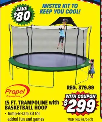 Big 5 Propel 15' Trampoline with Basketball Hoop offer