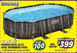 Big 5 Steel Pro MAX 16'x 10'x 42 Oval Swimming Pool offer
