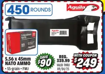 Big 5 Aguila 5.56 x 45mm NATO 55GR 450 Round offer