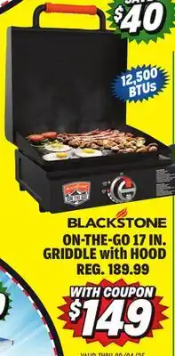 Big 5 Blackstone On The Go 17 Griddle with Hood offer