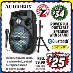 Big 5 Audiobox Powerful 8 Portable Speaker With Stand offer