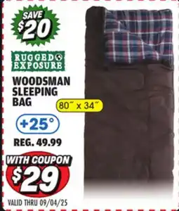 Big 5 Rugged Exposure Woodsman +25° Sleeping Bag offer