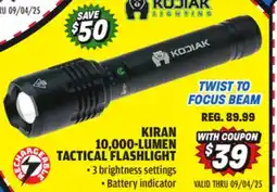 Big 5 Kodiak Kiran Rechargeable 10,000 Lumen Tactical Flashlight offer