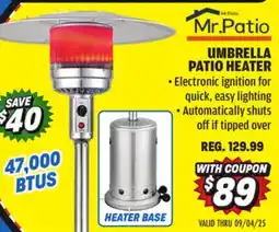 Big 5 Mr. Patio Propane Umbrella Patio Heater offer