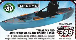 Big 5 Tamarack Pro Angler 103 Sit-On-TopFishing Kayak offer