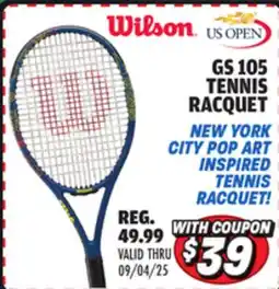 Big 5 Wilson US Open GS 105 Tennis Racquet offer
